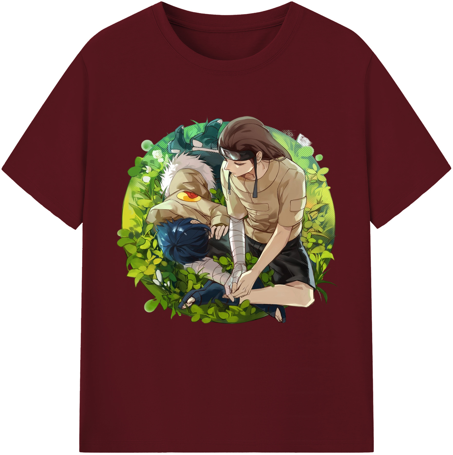 （画像用） NARUTO -ナルト- 日向ネジ Hyūga Neji 綿100％半袖Tシャツ（フロントプリント）